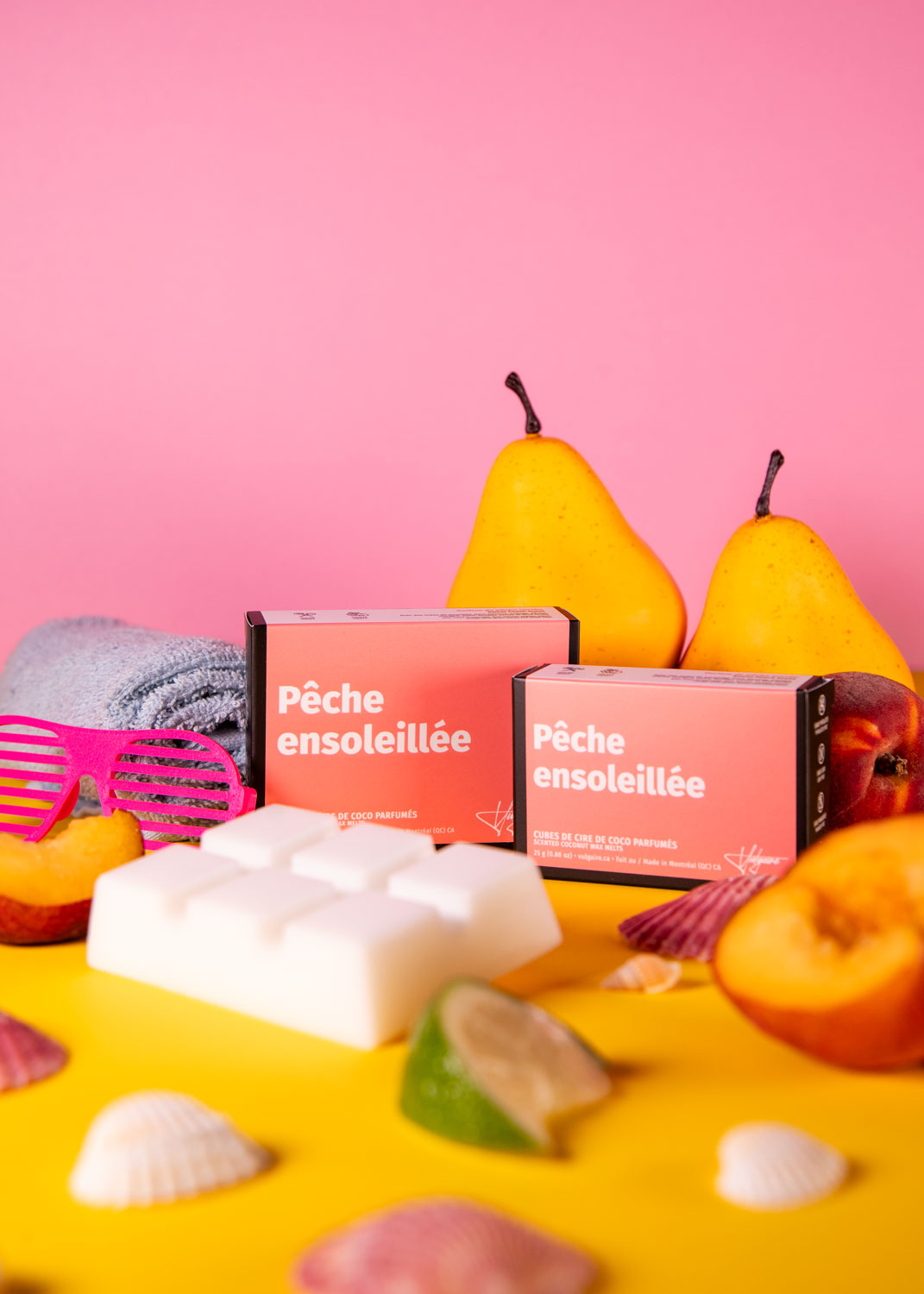 Cubes de cire Pêche ensoleillée
