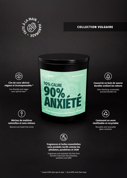 Bougie 10% calme 90% anxiété