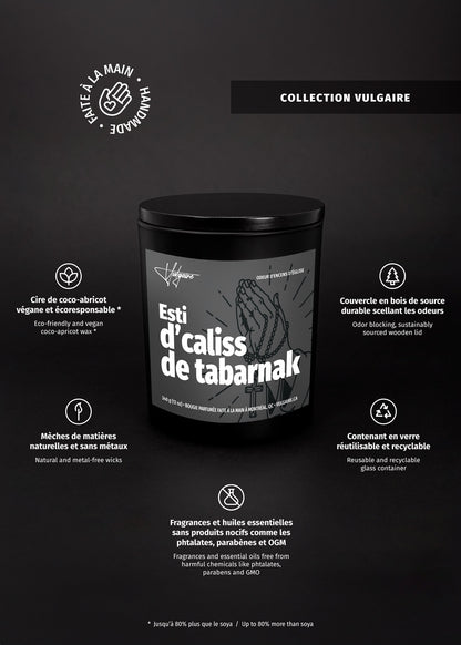 Candle Esti d'caliss de tabarnak 