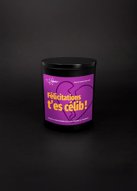 Candle Félicitations, tu es célib!