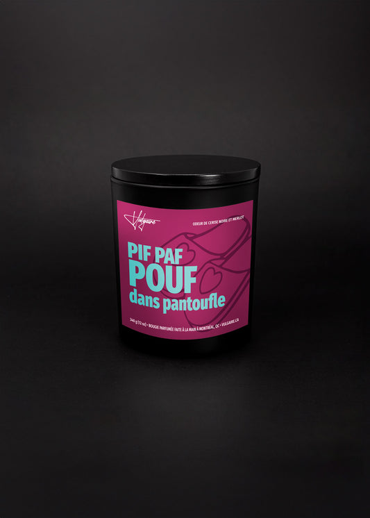 Candle Pif, paf, pouf dans pantoufle